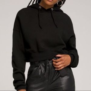 Good American CROPPED & COOL HOODIE